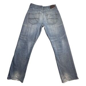 VTG Lee Dungarees Vintage Slim Straight Jeans Mens 29x29 Medium Wash Blue Denim